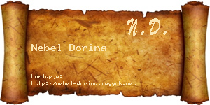 Nebel Dorina névjegykártya