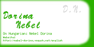 dorina nebel business card